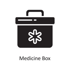 Medicine Box Vector Solid Icon Design illustration. Medical Symbol on White background EPS 10 File