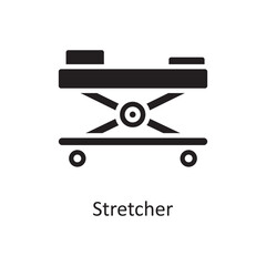 Stretcher  Vector Solid Icon Design illustration. Medical Symbol on White background EPS 10 File