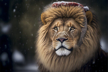 Fototapeta premium portrait of a lion