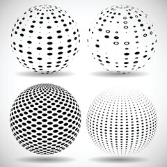 Halftone dots in circle form. round logo . vector dotted frame . Half tone design element.