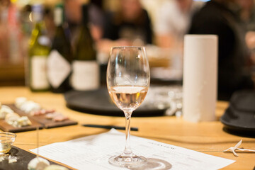 wine tasting in the restaurant