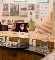 wine tasting in the restaurant