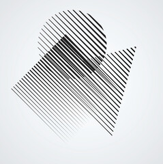 Minimalistic Creative concept . Flat style . Geometric lines and design elements form unusual shape . Vector abstract background . Dynamic banner with stripes
.