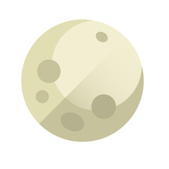 Moon flat design style icon