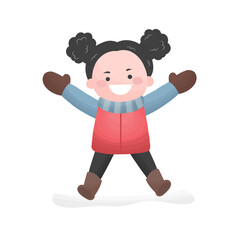 Fototapeta premium girl wearing sweater in winter