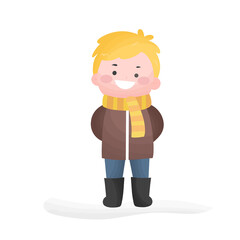 boy wearing sweater in winter