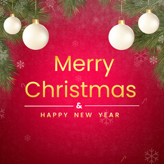 Obraz na płótnie Canvas Merry Christmas and happy Newyear concept design