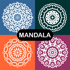 vector mandala set. templates for design