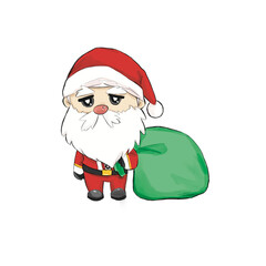 santa claus with a bag