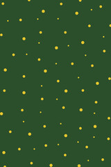Dots illustration. Book cover design. Green background
