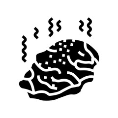 meat rotten food glyph icon vector. meat rotten food sign. isolated symbol illustration