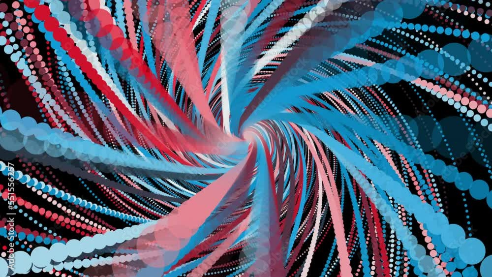 Poster spiral particles. computer generated 3d render