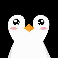 Minimalistic pinguin. Cute little pinguin