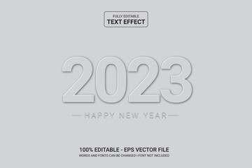 Editable 3d text effect new year styles mockup concept, modren and premium. Vector EPS