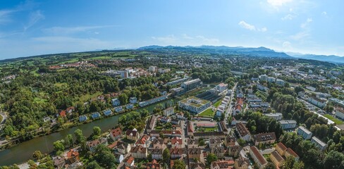 Kempten im Allgäu - Blick von der Burghalde gen Südosten zur Iller
