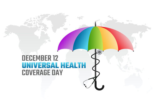 vector graphic of universal health coverage day good for universal health coverage day celebration. flat design. flyer design.flat illustration.