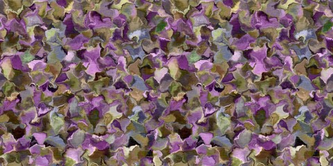 Camouflage wavy marble seamless border. Gradient blur for camo bohemian ribbon. Textured vintage washi tape. 