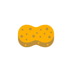 Washing sponge icon in color, isolated on white background 