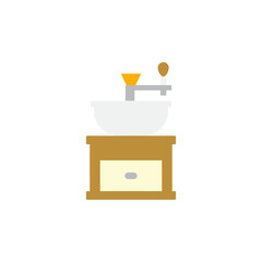 Coffee Grinder icon in color, isolated on white background 