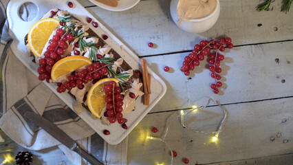 Christmas home made cinnamon cake