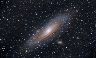 Beautiful view of Andromeda galaxy