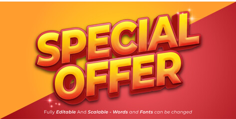Editable text effect special offer suitable for banner promotion