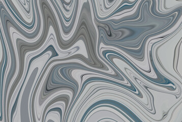 Abstract gray and blue wavy lines background, fluid flow vector design