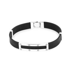 black hand strap isolated on white. Bracelet