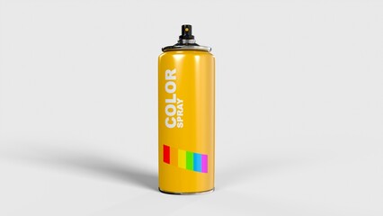 color spray can isolated on white background 3D computer generated image