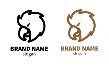 Angry Eagle Head Logo Design
