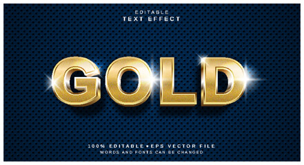 Editable text style effect - Gold text style theme.