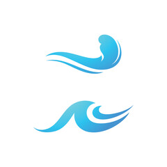 Fototapeta na wymiar Ocean wave logo template element vector