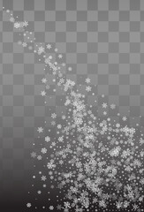 Gray Snow Vector Blue Background. Abstract Silver