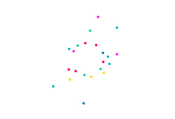 Falling Splash Festival Vector White Background.