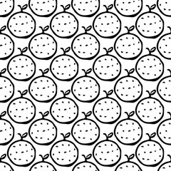 Seamless orange pattern. Colored orange fruit background