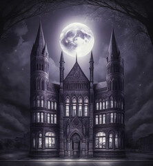 Fantasy academy. Gothic building. Great for urban fantasy, vampire and other stories. 