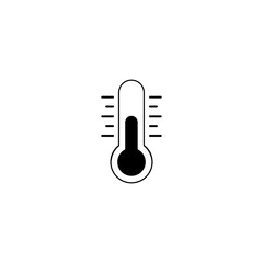 Thermometer icon, isolated on a white background.