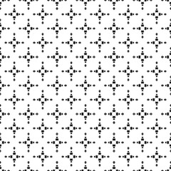 Black and white seamless abstract pattern. Background and backdrop. Grayscale ornamental design. Mosaic ornaments. Vector graphic illustration. EPS10.
