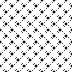 Black and white seamless abstract pattern. Background and backdrop. Grayscale ornamental design. Mosaic ornaments. Vector graphic illustration. EPS10.