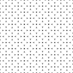 Black and white seamless abstract pattern. Background and backdrop. Grayscale ornamental design. Mosaic ornaments. Vector graphic illustration. EPS10.