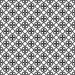 Black and white seamless abstract pattern. Background and backdrop. Grayscale ornamental design. Mosaic ornaments. Vector graphic illustration. EPS10.