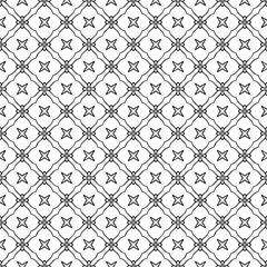 Black and white seamless abstract pattern. Background and backdrop. Grayscale ornamental design. Mosaic ornaments. Vector graphic illustration. EPS10.