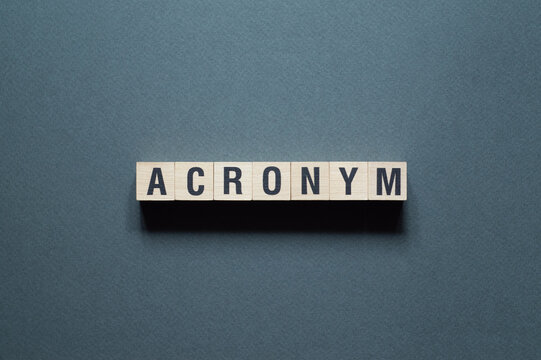 Naklejki Acronym - word concept on cubes