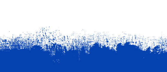 Navy blue brush stroke background. Blue ink splash on backdrop. Brush background for wallpaper, paint splatter template, dirt banner, watercolor design, dirty texture. Trendy brush background, vector