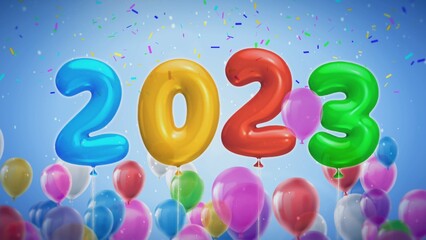2023 happy new year text message concept illustration