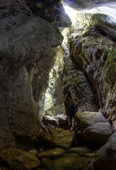 Fototapeta na wymiar gorges of the lacerno in Campoli appennino italy