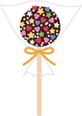 Chocolate pop and cake pops.