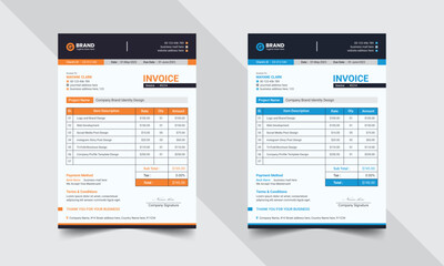 Invoice template design,  Invoicing quotes, money bills, price invoices, payment agreement design, business invoice