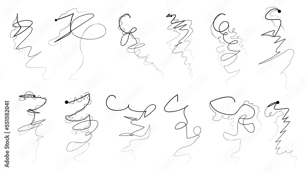 Poster set black outline simple line abstract collection lightning thunderstorm abackground light and shine