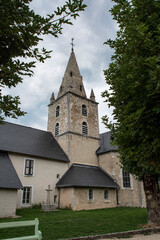 Fototapeta na wymiar Architecture of the village church of Autrans in the Alps in France
